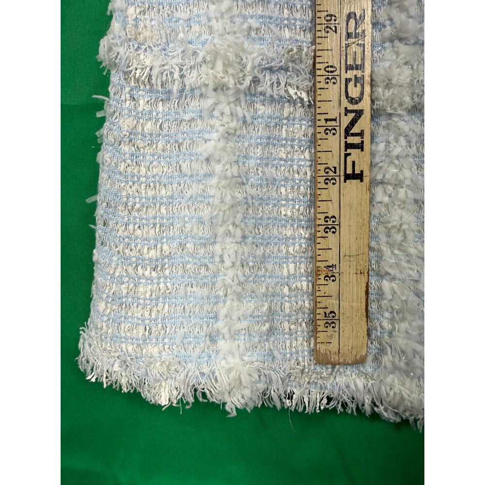 Carlisle Collection white & blue tweed short sleeve Old Money dress Size 0 - Picture 11 of 12